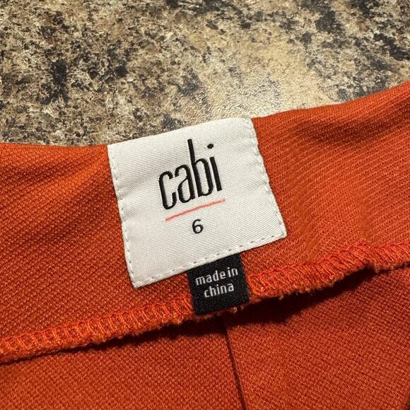 Cabi Womens Skirt Overlay Pencil Knee Length Career Orange Size 6 KQ - Picture 2 of 5